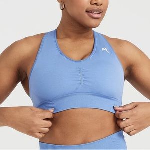 Oner Active Classic Seamless 2.0 V-Neck Bralette- Light Denim Marl